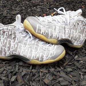 Custom nike air foamposite white out